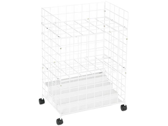 Safco 3088 Wire Roll Files, 24 Compartments, 21w x 14d x 31-3/4h, White