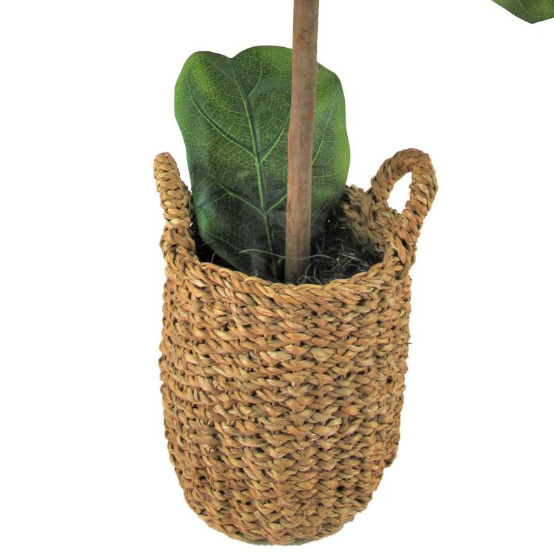 30" x 16" Artificial Fig in Basket with Handles - LCG Florals