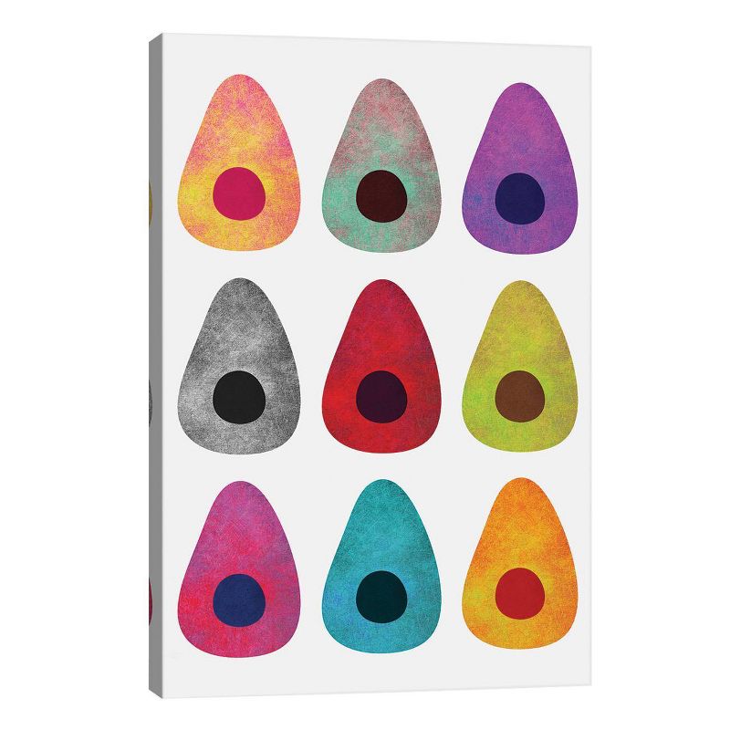 Colored Avocados by Elisabeth Fredriksson Unframed Wall Canvas - iCanvas