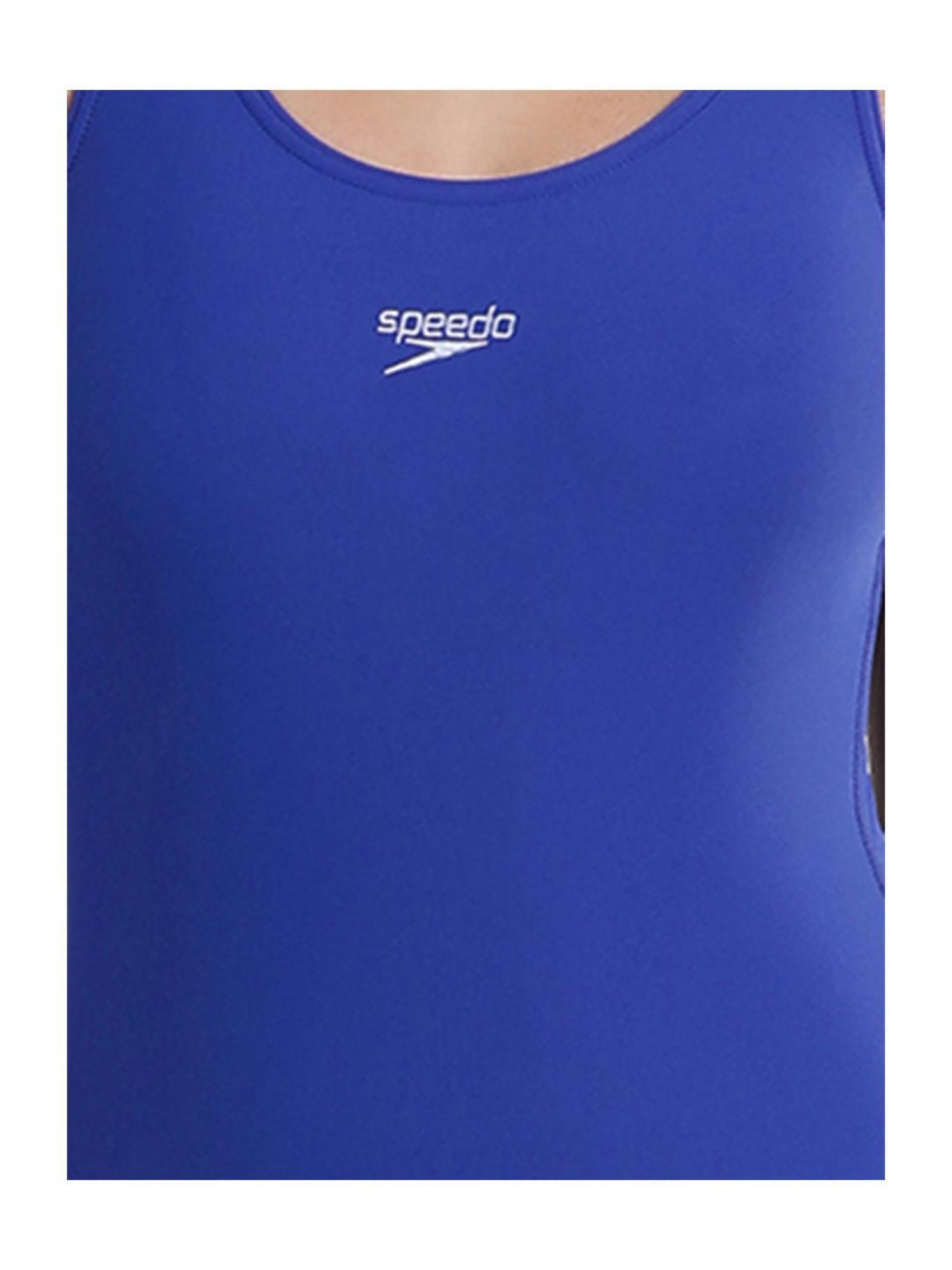 Speedo Kids Blue Solid Swimsuit