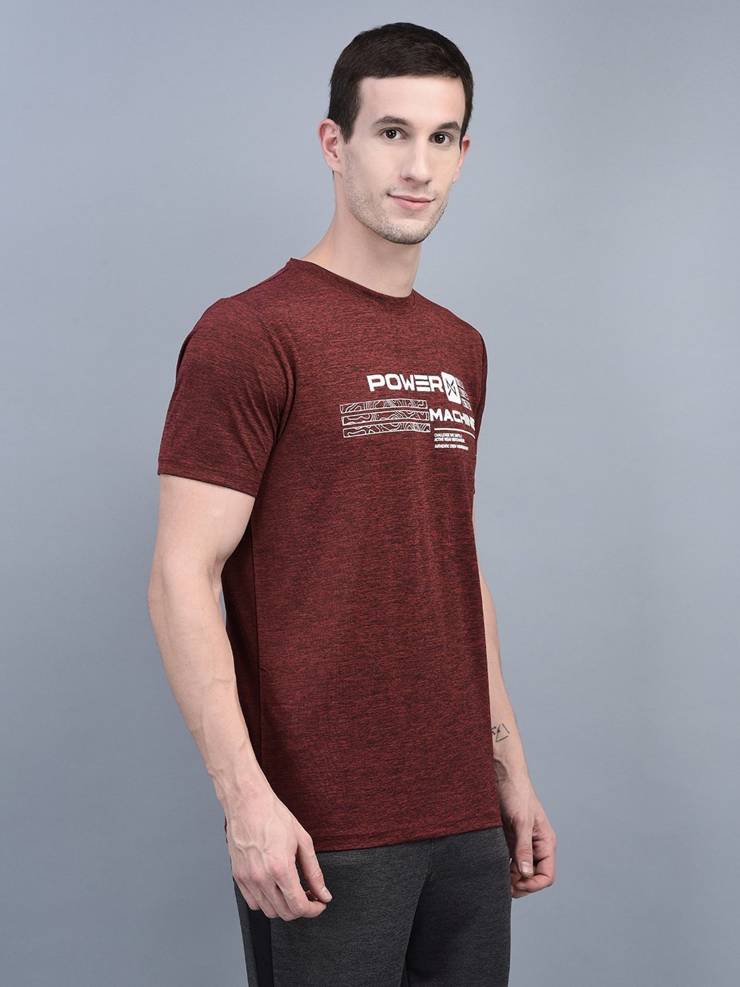 Force NXT Magnet & Maroon Regular Fit Sports T-Shirt - Pack Of 2