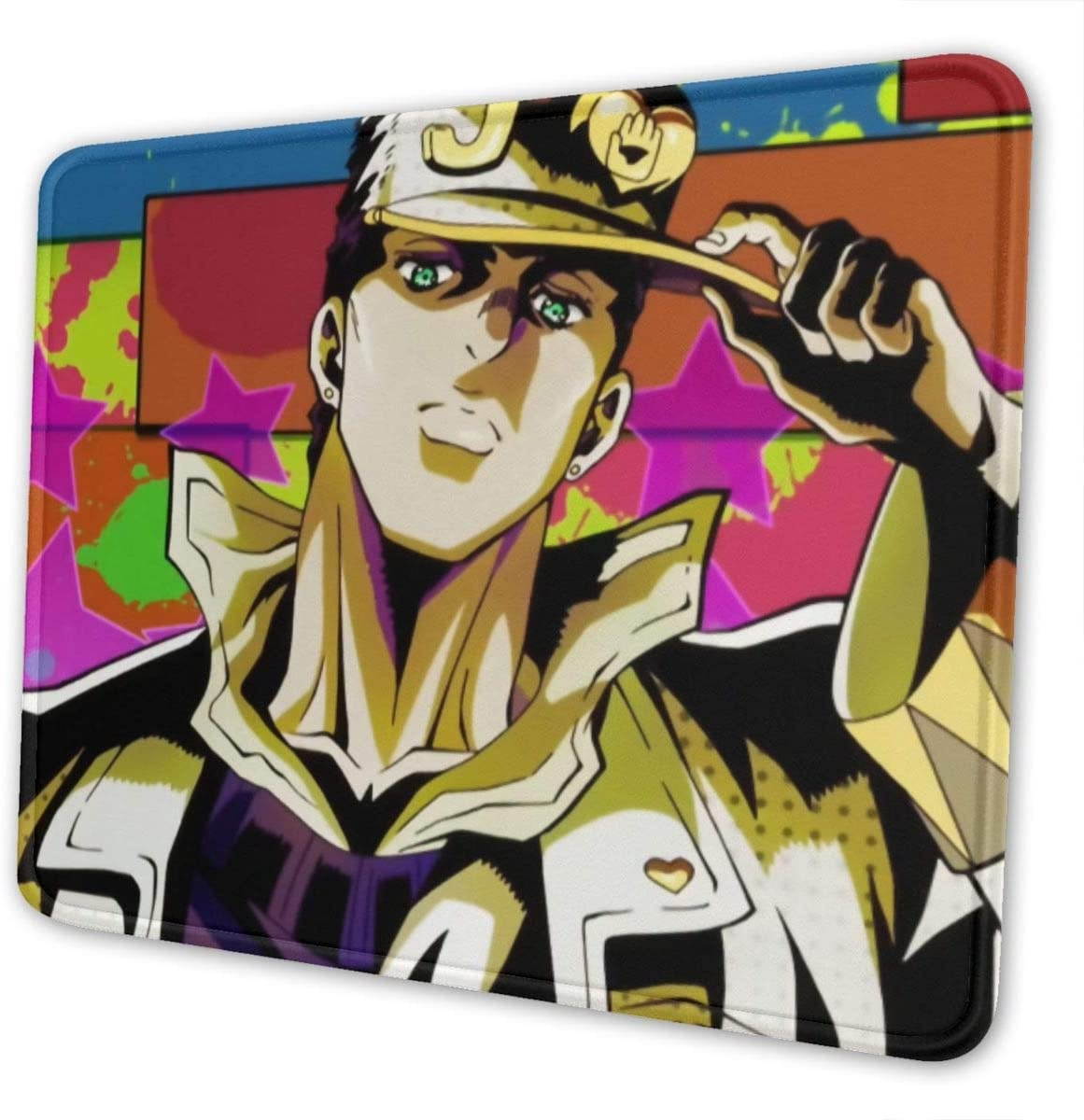 JoJo's Bizarre Adventure Mouse Pad Non-Slip Mouse Pad Rectangle Rubber Gaming Mouse Pad Anime Mouse Pad Black 7.9 X 9.5 in