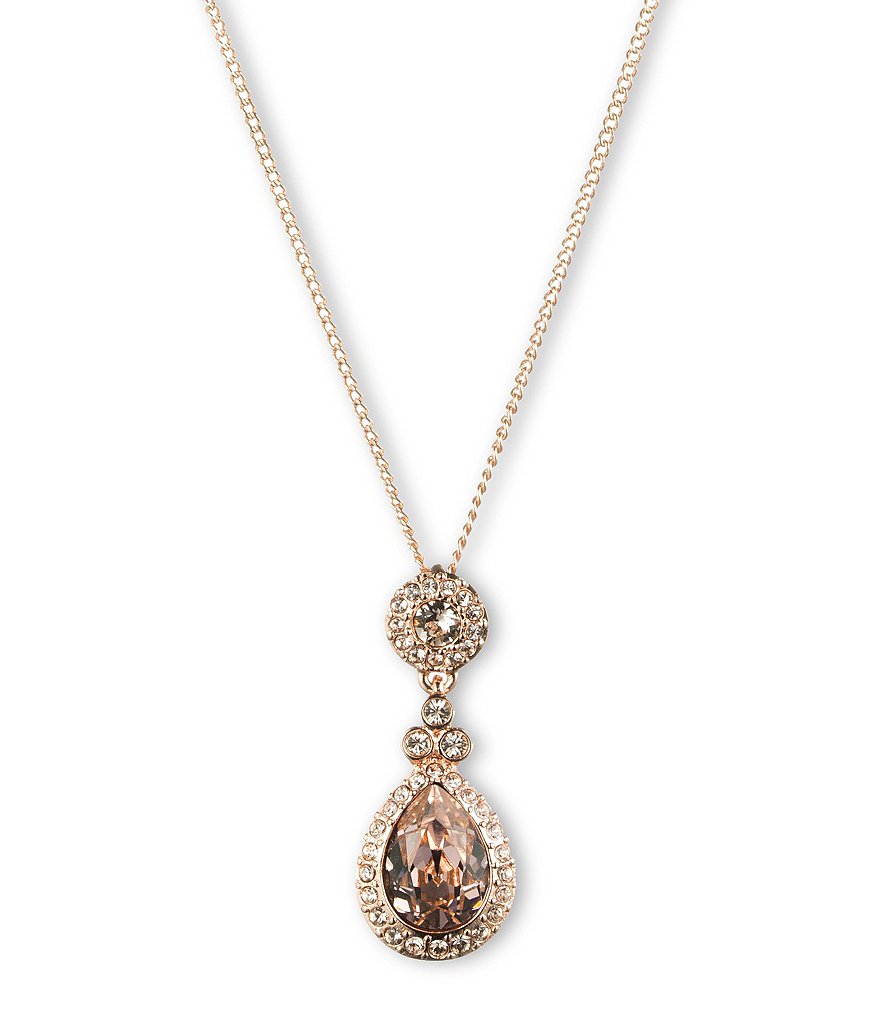 Givenchy Wingate Crystal Pendant Necklace