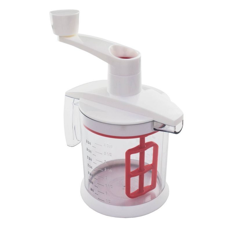 Tovolo Quick Mix Batter Blender Candy Apple Red, White