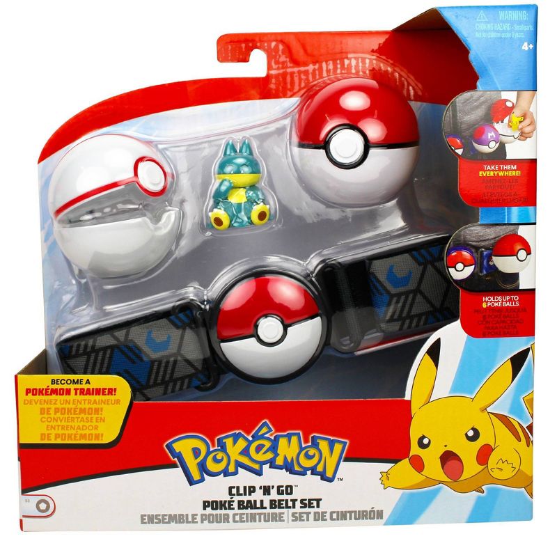 Pokemon Clip 'N Go Poke Ball Belt Set White/Red - Munchlax