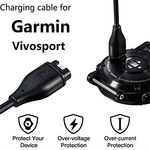 with Garmin Vivosport Charger Replacement USB Data Charging Clip for Vivosport Smart Activity Tracker Only
