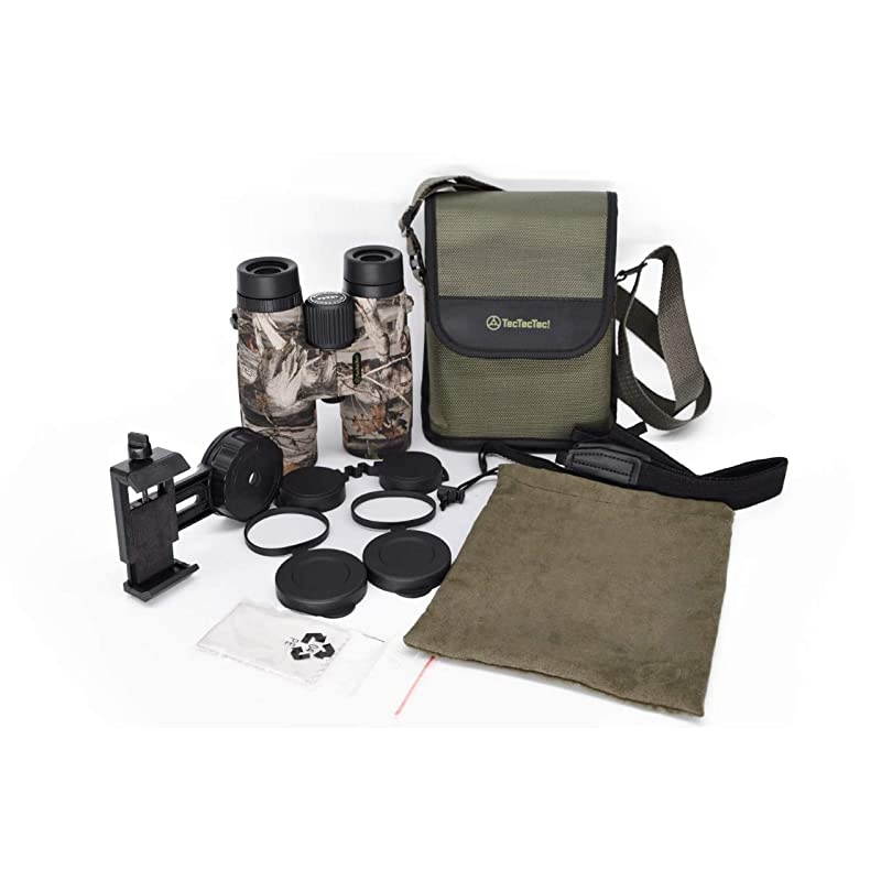 BPRO Wild 10x42 Binoculars Hunting Camo Outdoors Bird Watching HD Professional Binoculars for Bird Watching Travel Sports with Phone Mount Strap Carrying Bag