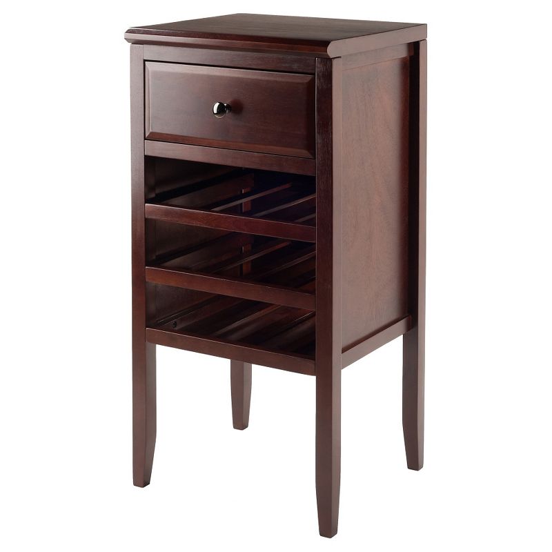 Orleans Modular Buffet with Drawer 12 Bottles Wine Rack Wood/Dark Cappuccino - Winsome