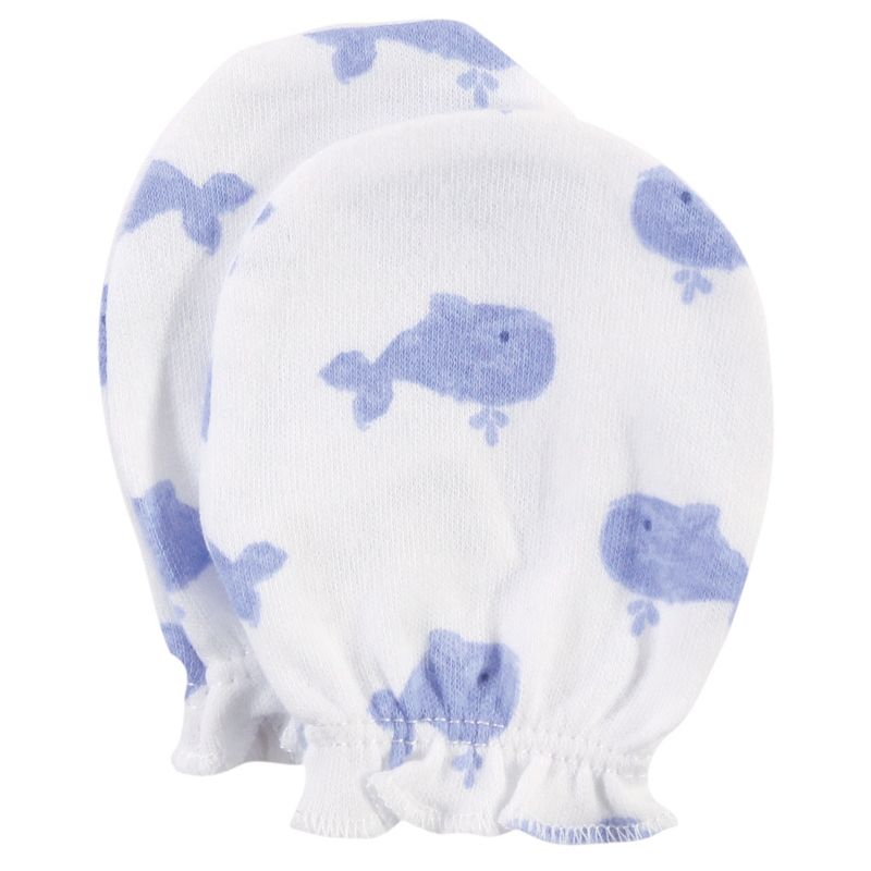 Luvable Friends Baby Cotton Scratch Mittens 4pk, Owl, One Size