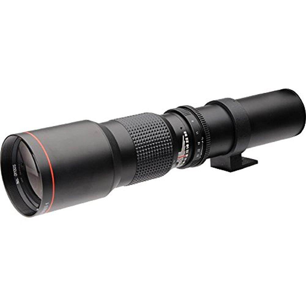 Super-powered 500mm/1000mm f/8.0 Manual Telephoto Lens (Black) with 2X Professional Multiplier for Canon EOS Digital SLR cameras and Deluxe Accessory Bundle with Xpix Cleaning Kit