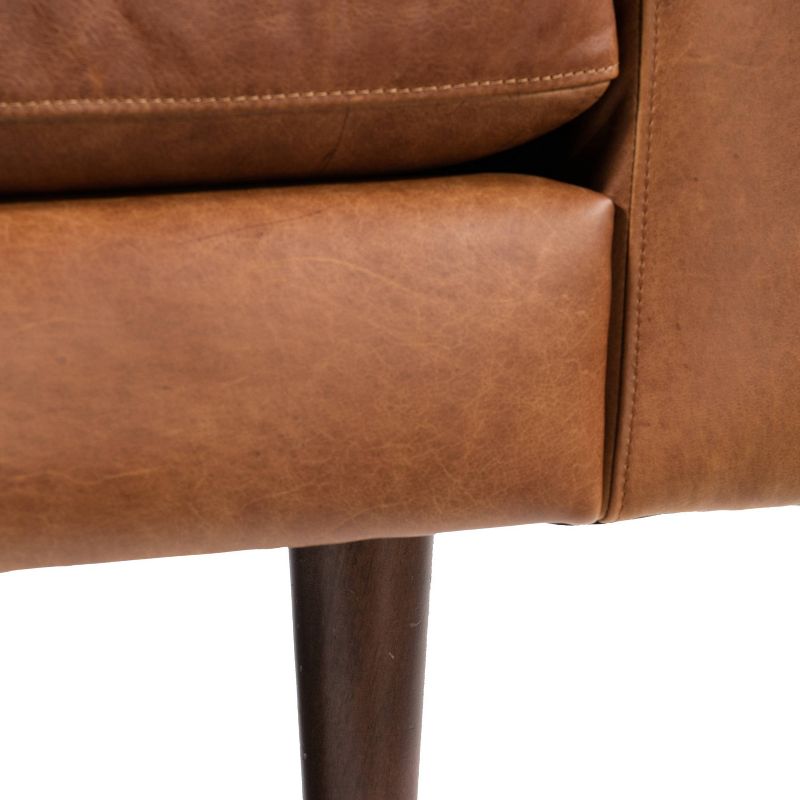 Florence Mid Century Modern Lounge Chair Cognac Tan - Poly & Bark