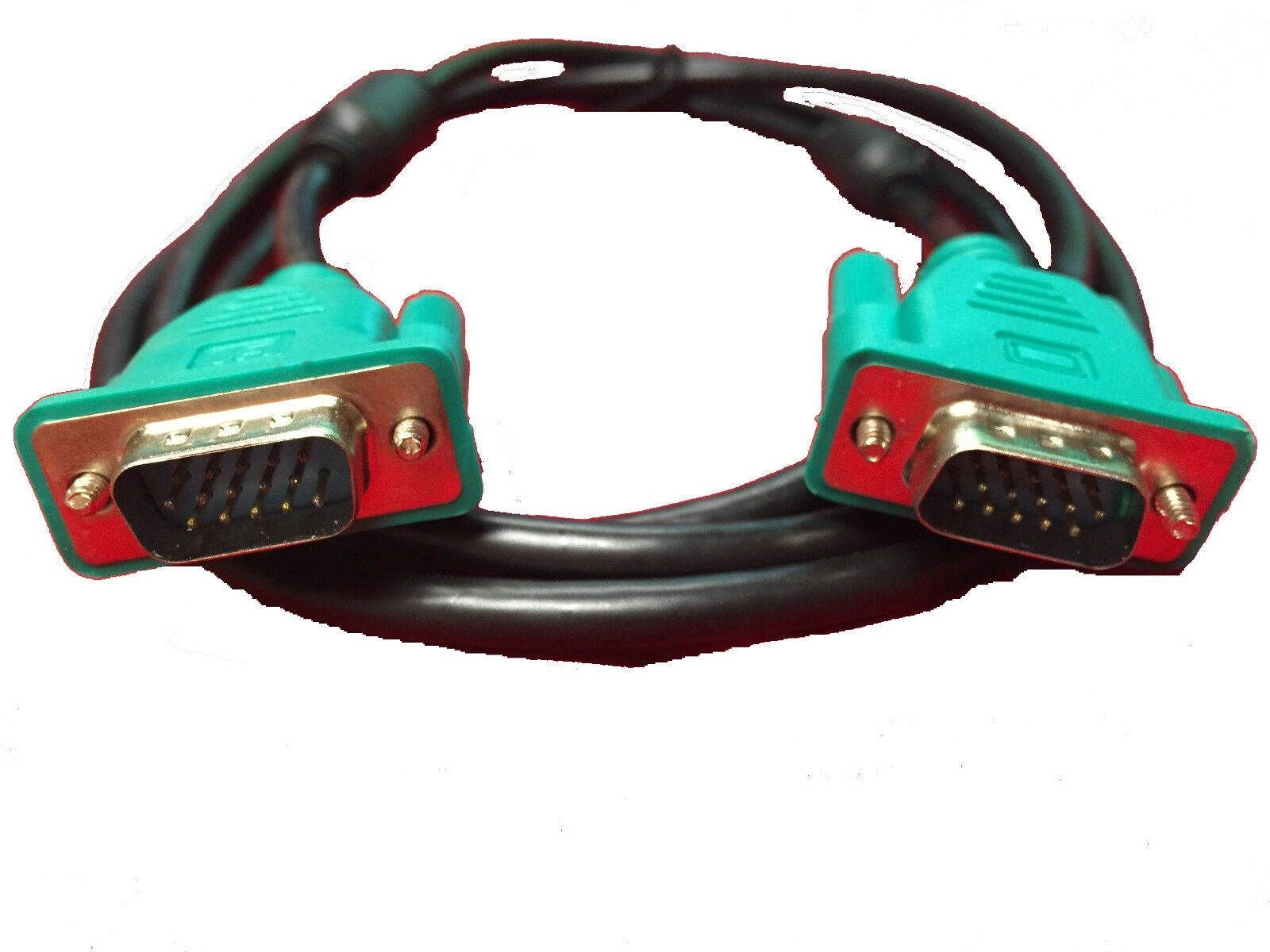 GREEN 15 Pin SVGA VGA Male to MALE M-M PC Monitor TV Cable Support Full HD 1080p