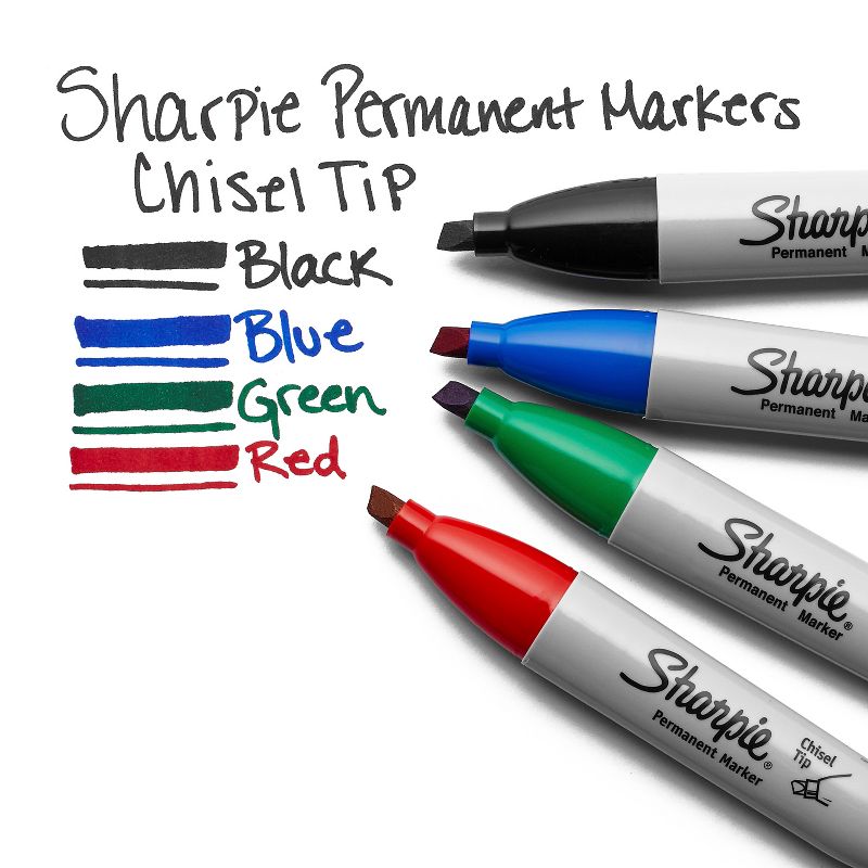 Sharpie Permanent Marker 5.3mm Chisel Tip Red Dozen 38202