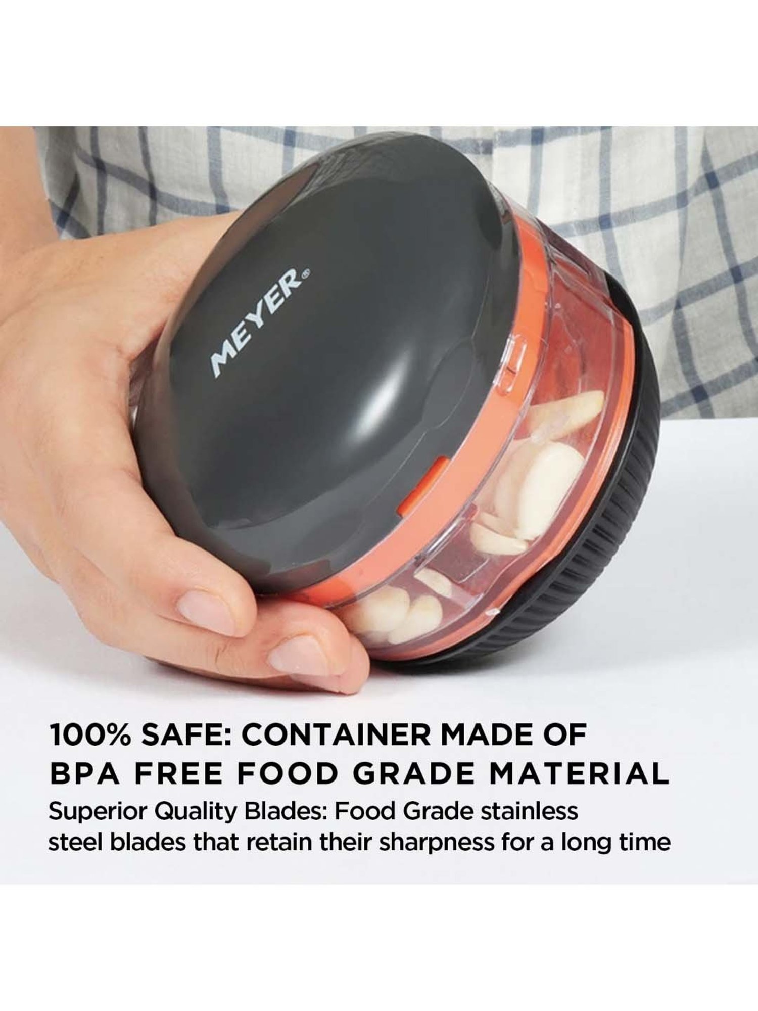 Meyer Kitchen Hacks Mini Handy Chopper, 125ml