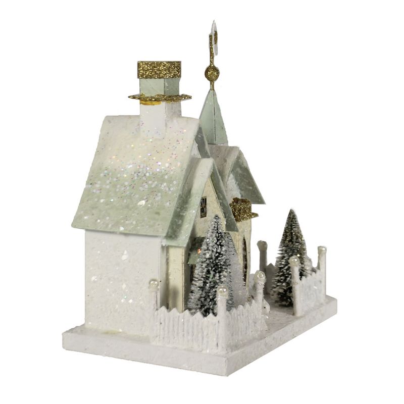 Christmas 9.75" Winter Croft House Putz Village Light Up Retro  -  Decorative Figurines