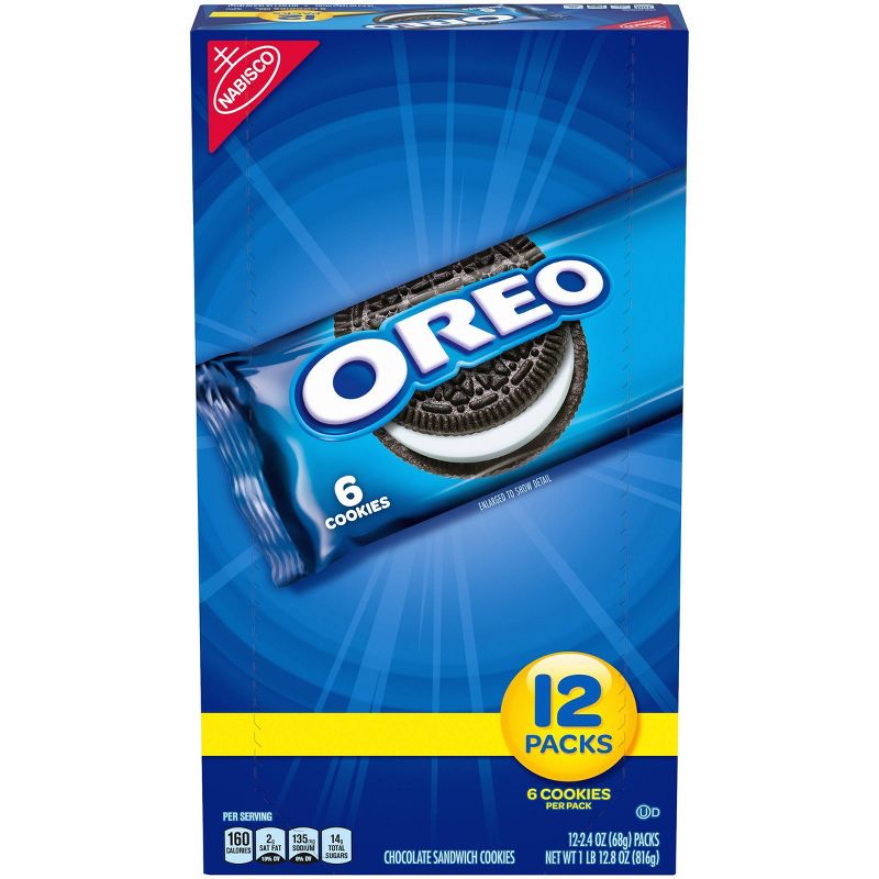 Oreo Chocolate Sandwich Cookies - Snack Packs - 2.4oz / 12ct