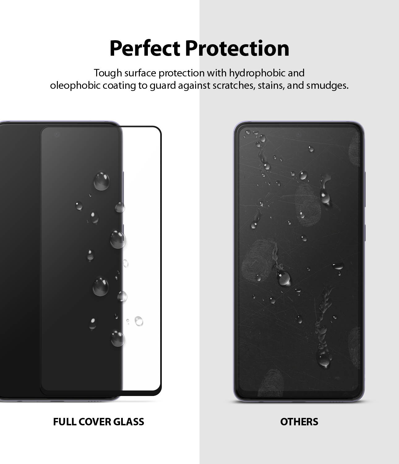 Ringke Invisible Defender Tempered Glass Screen Protector Compatible with Samsung Galaxy A52 5G
