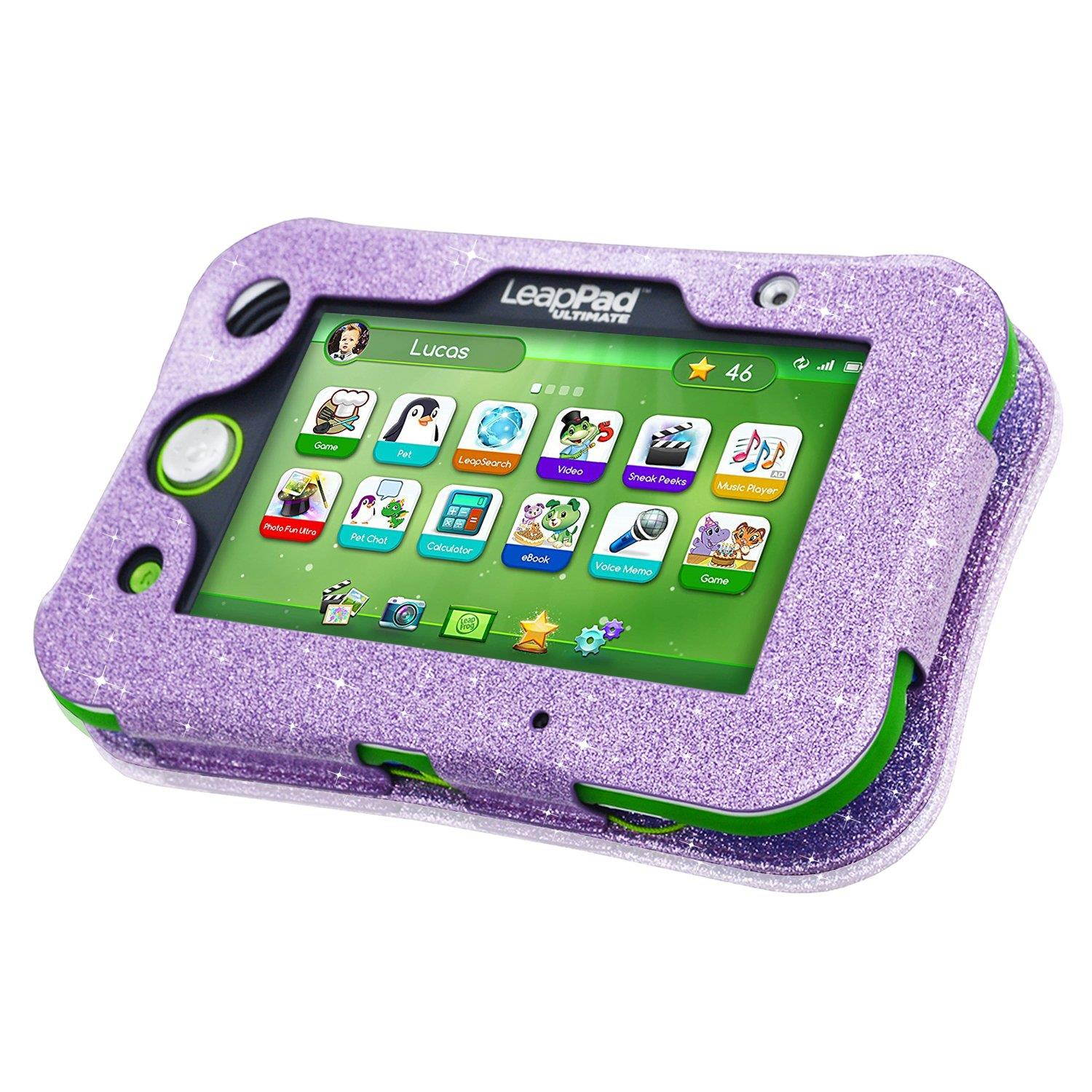 LeapPad Ultimate Case, ACdream Leather Tablet Case for LeapPad ACdream Kids Learning Tablet(2017 release), (Purple Star of Paris)