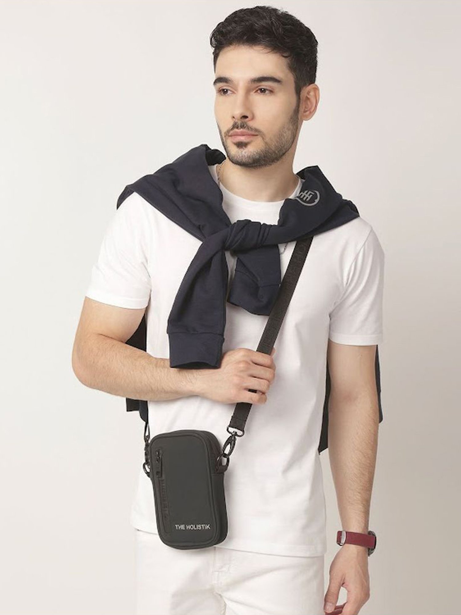 THE HOLISTIK Jumper Black Solid Medium Cross Body Bag