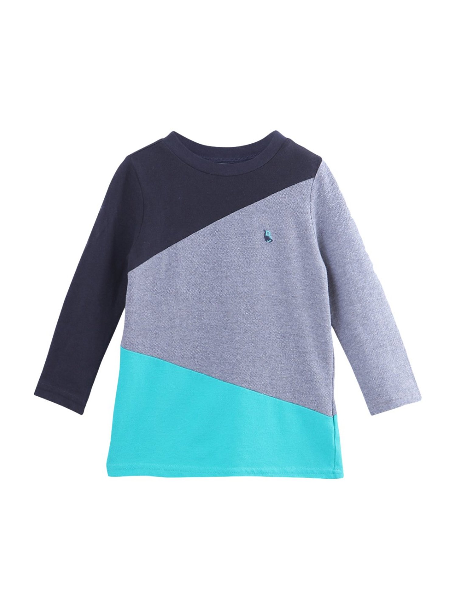 Beebay Kids Multicolor Cotton Color Block Pattern T-Shirt