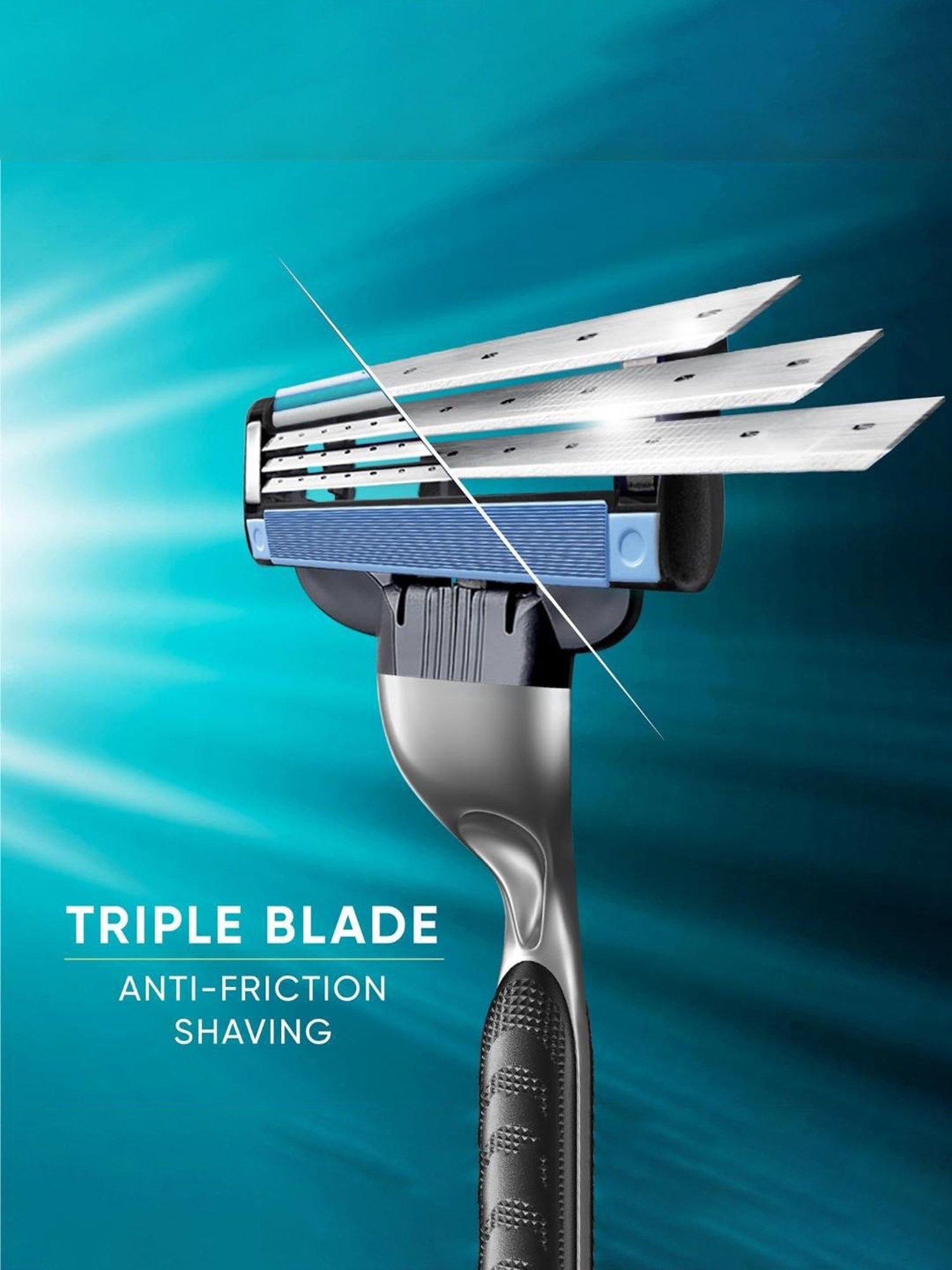 Gillette Mach3 Fresh Clean Shaving Razor with 4 Cartridges