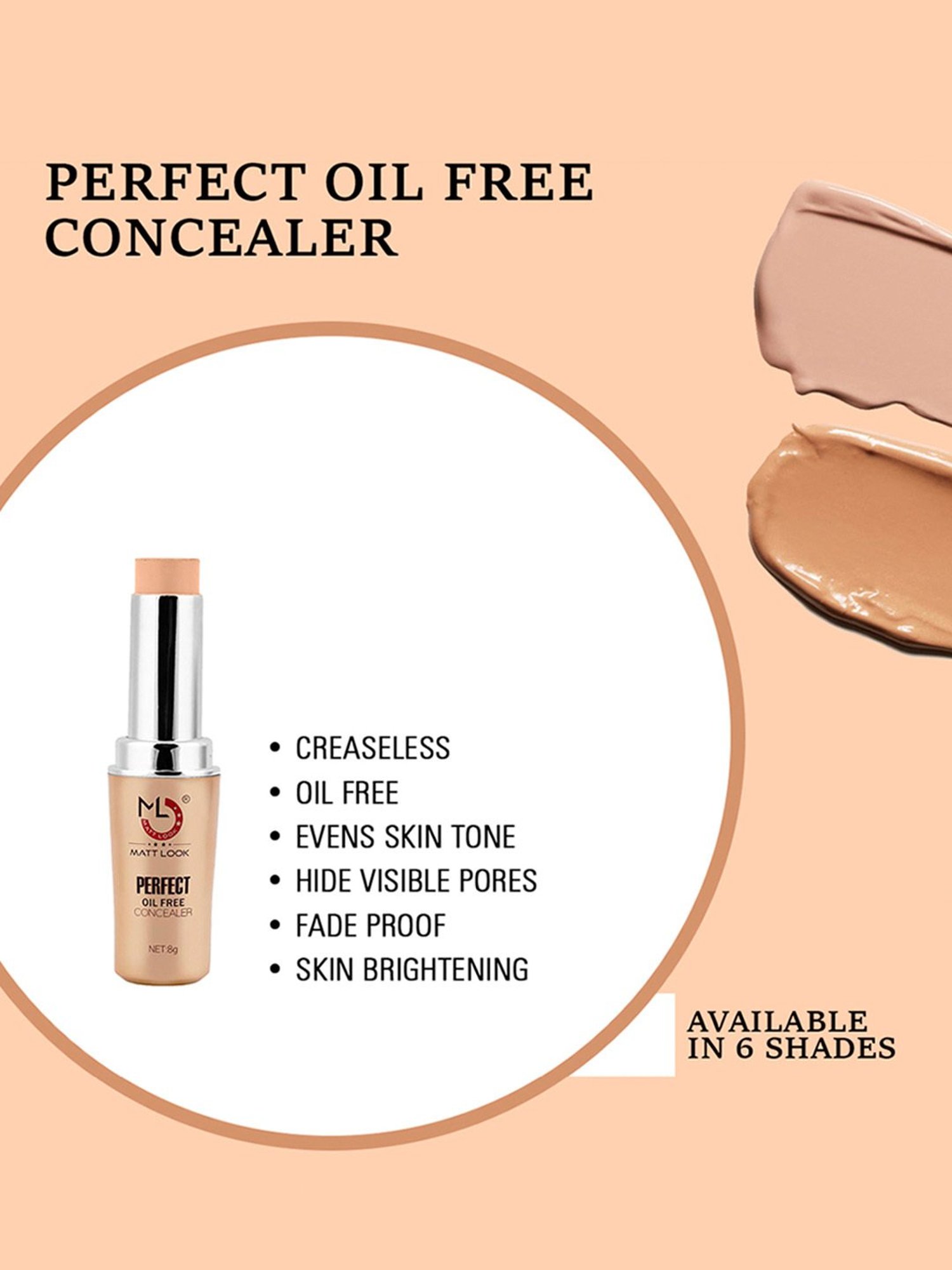 Matt Look Perfect Oil Free Concealer 01 Emphasize - 8 gm