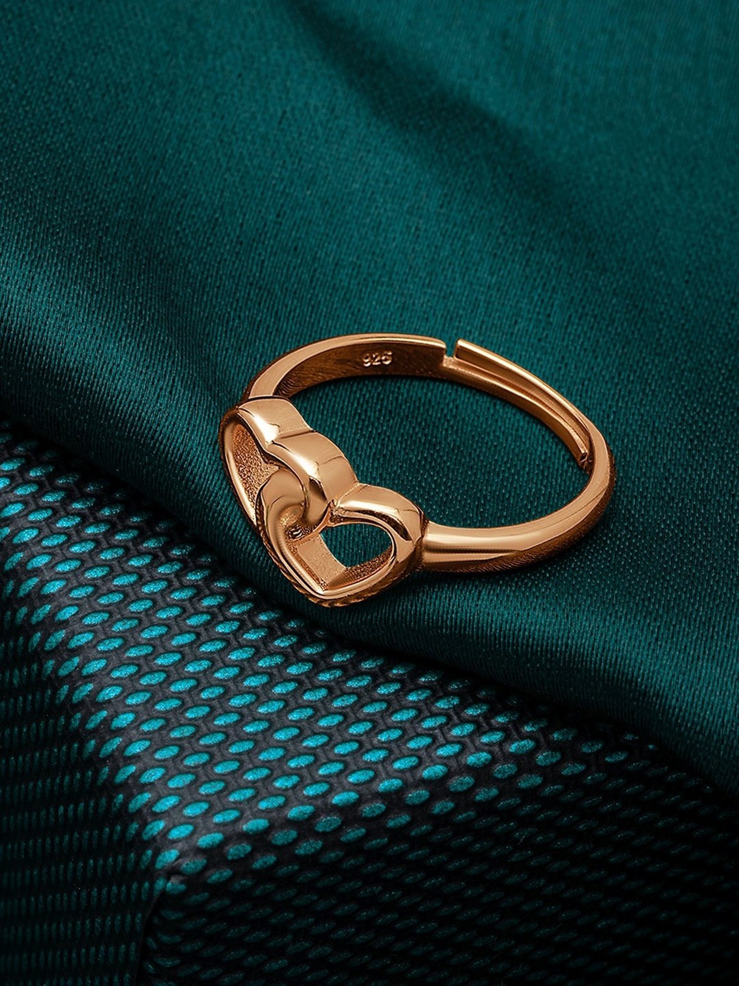 Silberry 925 Siver Rose Gold Sweet Connection Ring