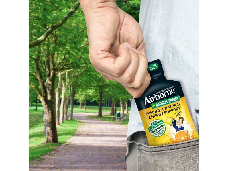 Airborne Plus Natural Energy Liquid Shot - Zesty Orange - 10ct