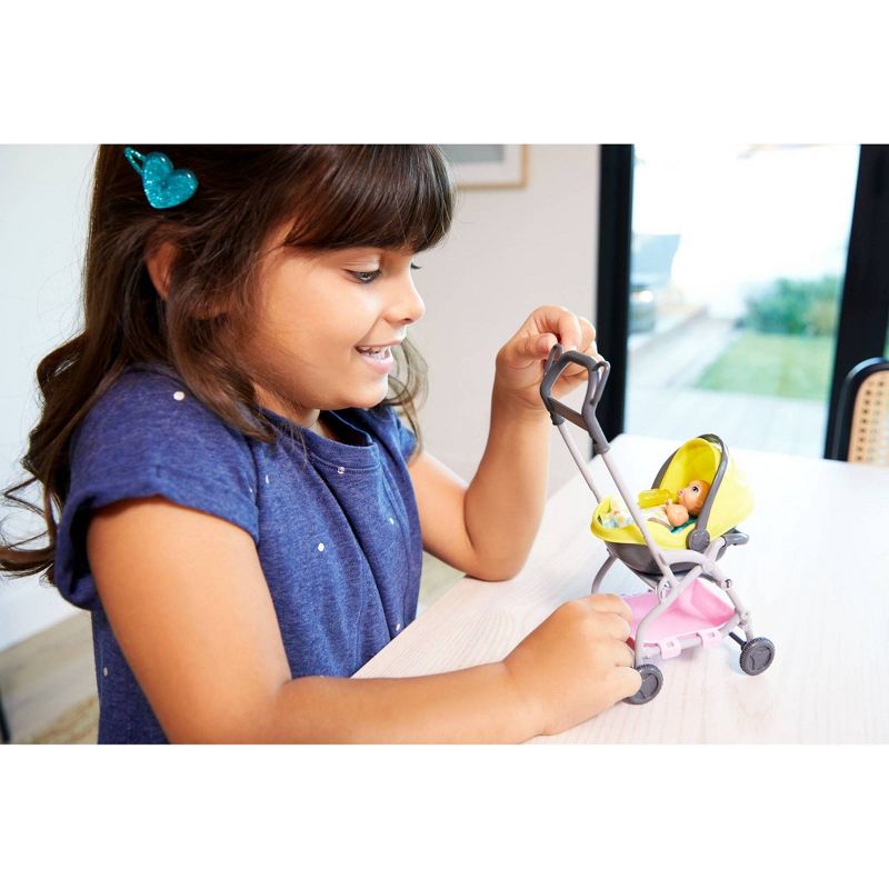 Barbie Skipper Babysitter Inc. Stroller and Baby Playset