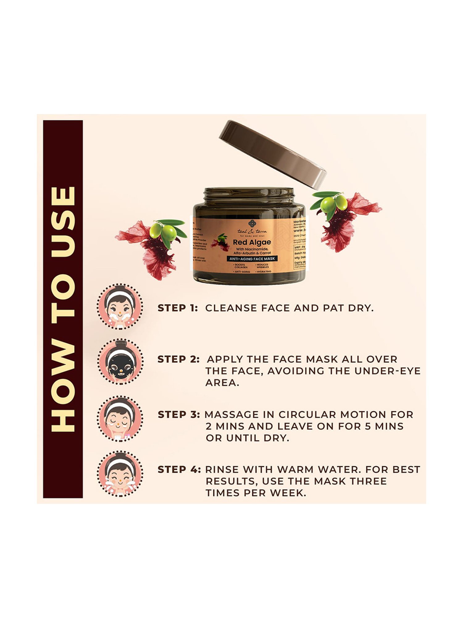 Teal & Terra Red Algae Anti Aging Face Mask