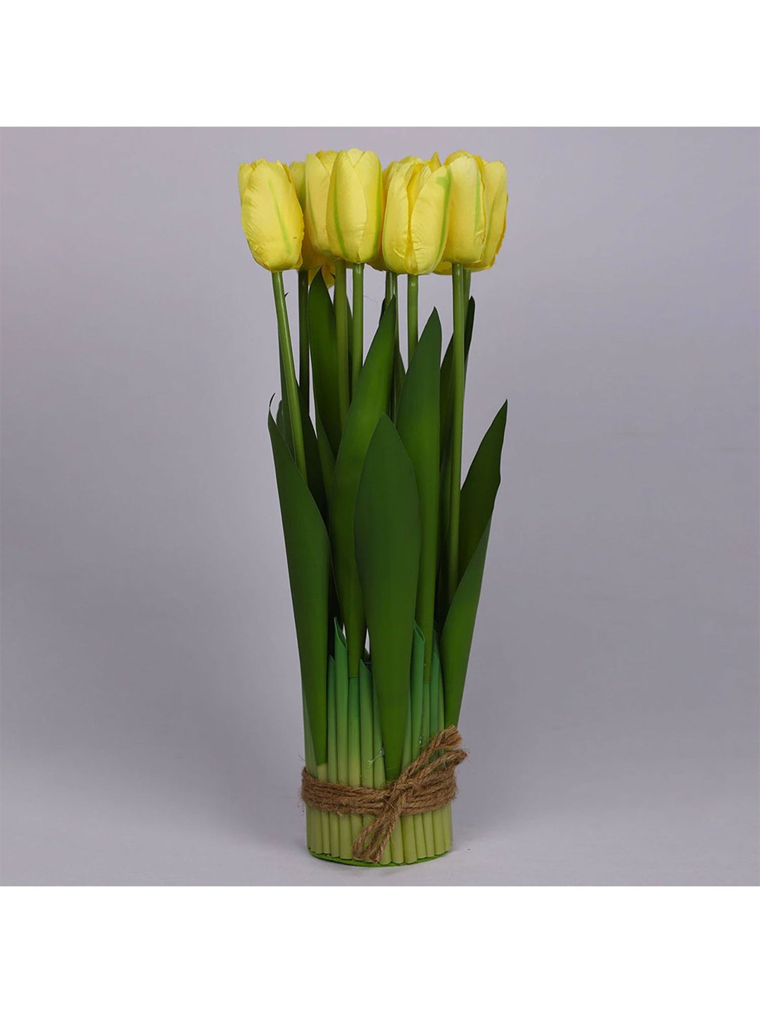 Amflix Yellow Artificial Tulip Flowers Bunch