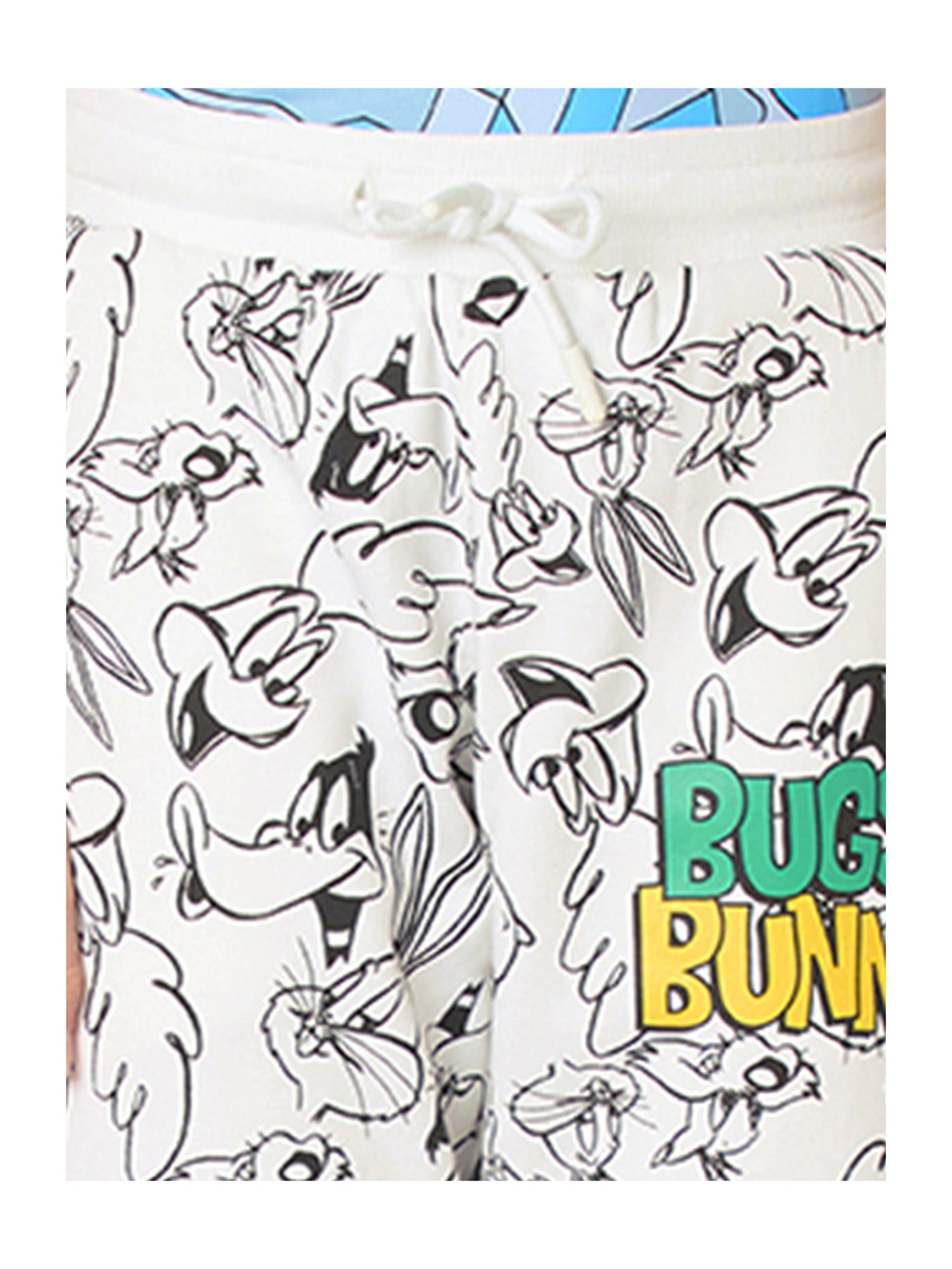 Jack & Jones Junior White & Black Printed Joggers