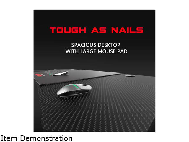 BOSSIN 55 Inch Ergonomic Gaming Desk, Z-Shaped Office PC Computer Desk with Large Mouse Pad, Gamer Tables Pro with USB Gaming Handle Rack, Stand Cup Holder&Headphone Hook