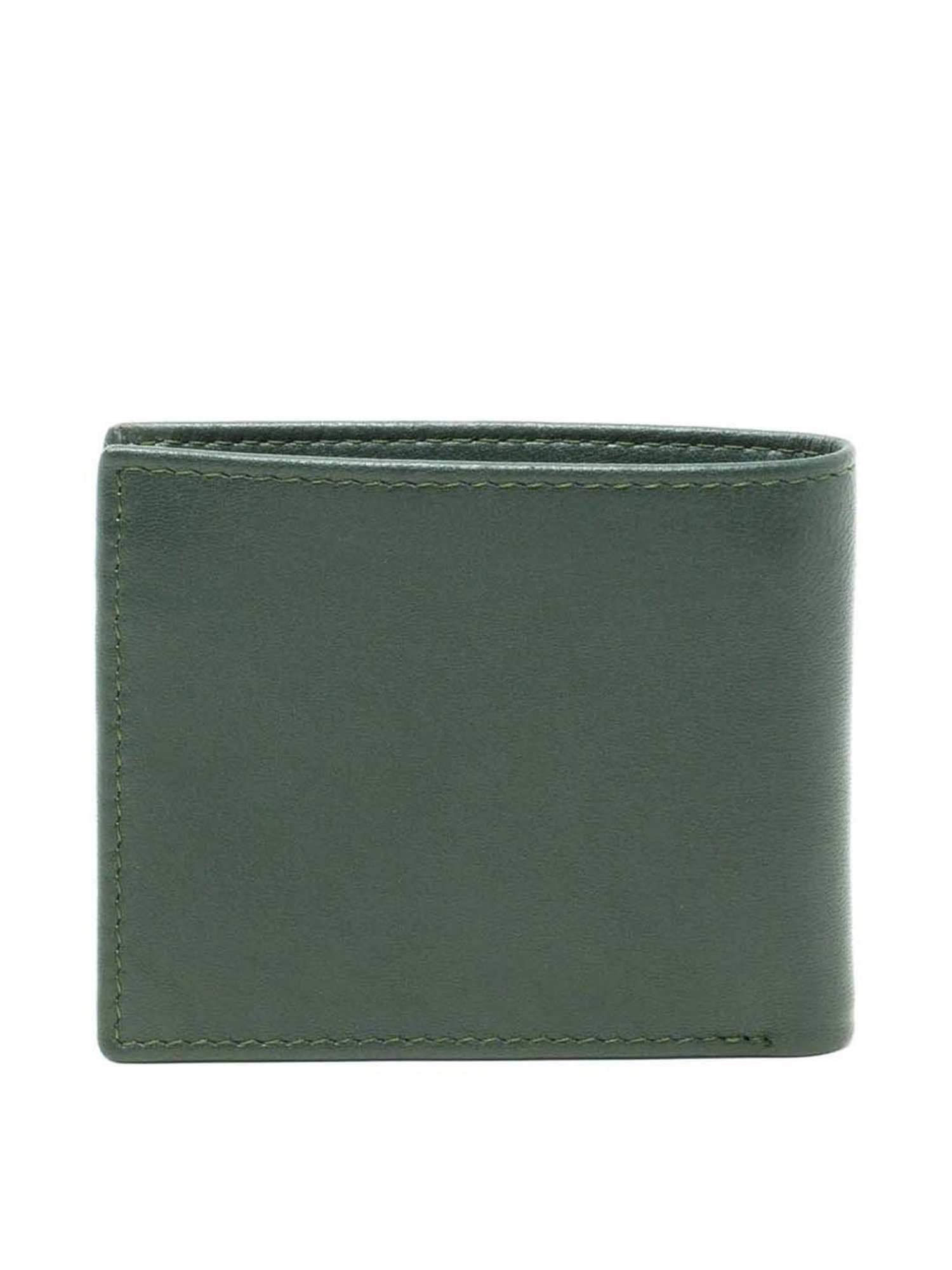 Tohl Green Casual Leather Bi-Fold Wallet with Card Holder for Men