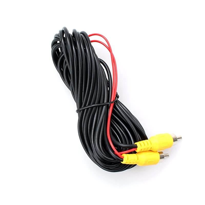 RCA Video Cable CAZBC13 CAR Reverse Rear View Parking Camera Video Extension Cable with Detection Wire 6 Meters