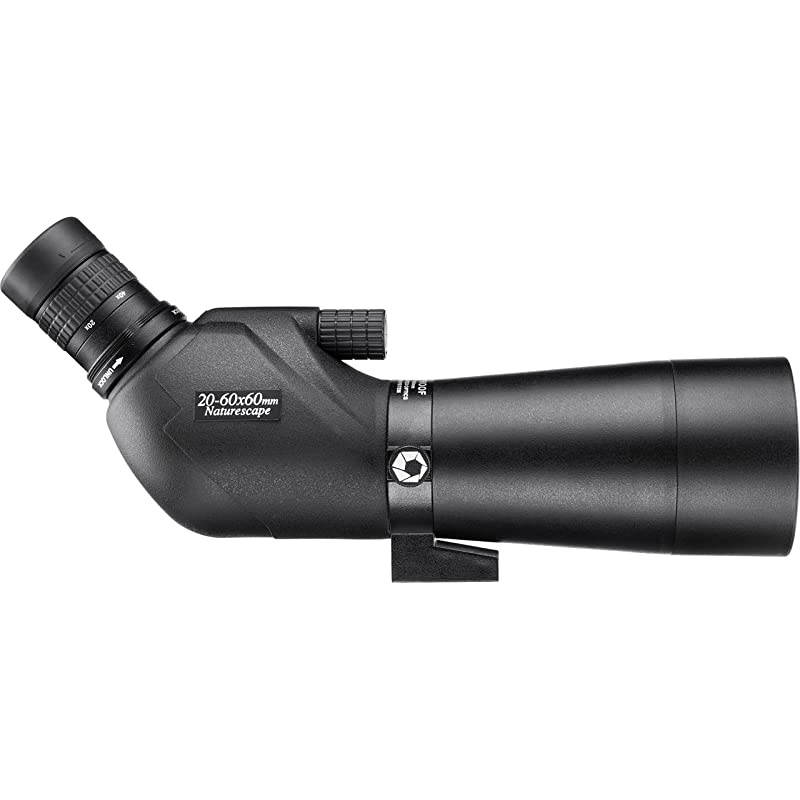 AD12684 Naturescape 2060x60 Waterproof Spotting Scope with Tripod amp Case for Birding Target Shooting etc Black