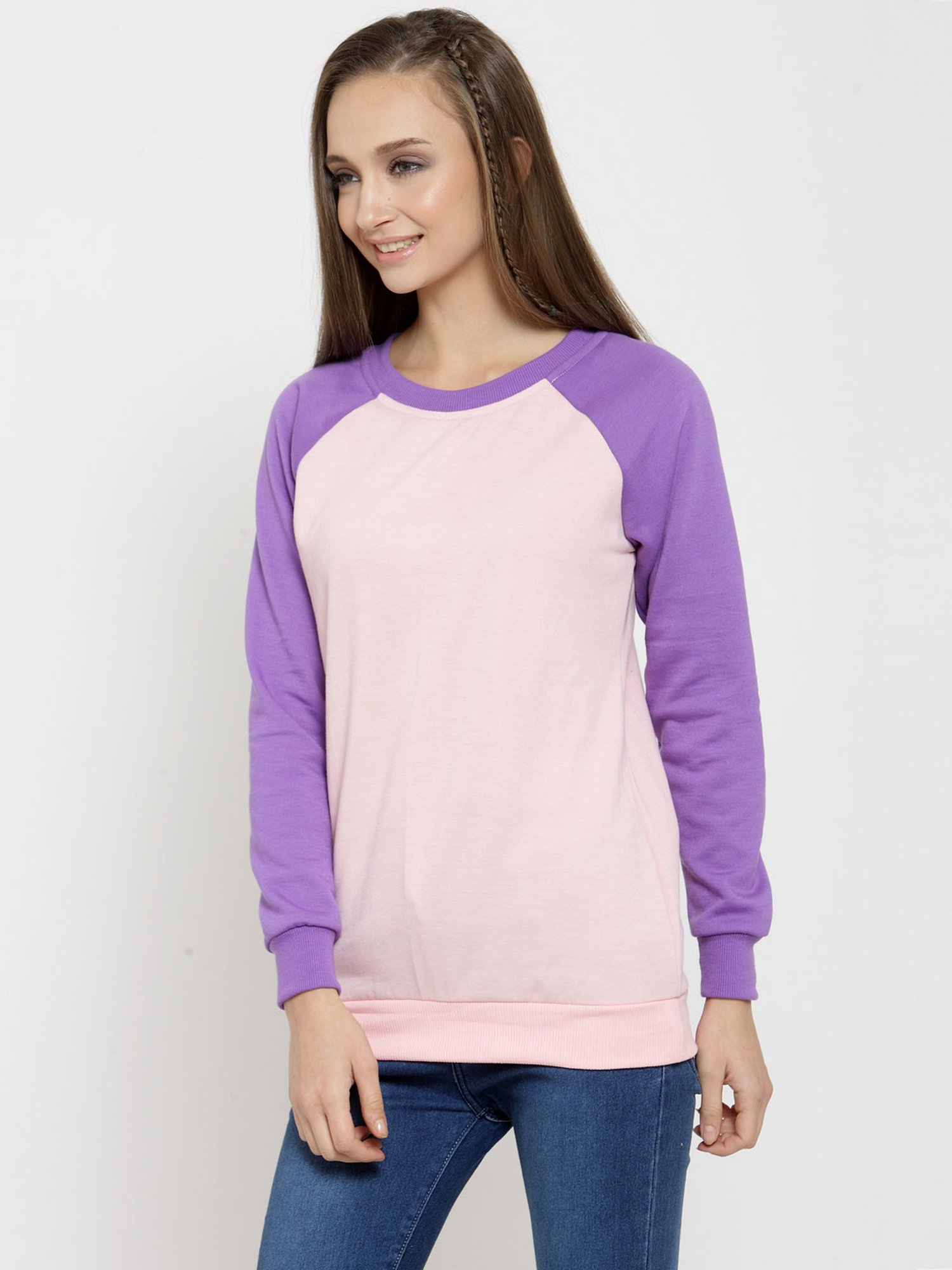 Belle Fille Pink Full Sleeves Sweatshirt