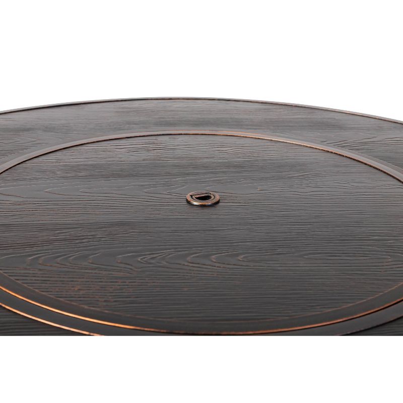 Thatcher Round Aluminum LPG Fire Pit - Fire Sense