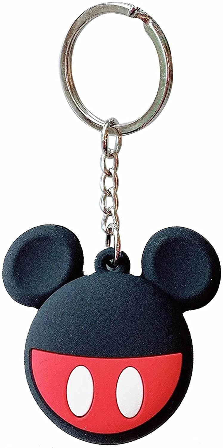 iFiLOVE Compatible with AirTag Finder Case (2021), Girls Kids Boys Women Cute Cartoon Dots Mickey Mickey Mouse Protective Case Cover with Keychain for AirTag 2021 (No.4)