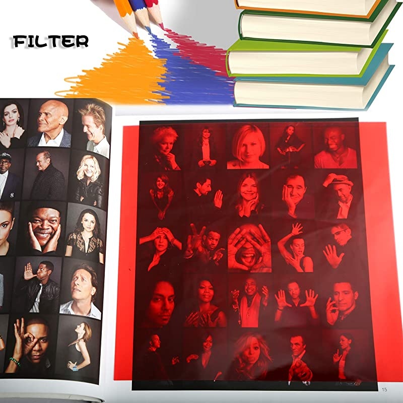 Pack Colored Overlays Transparency Color Film Plastic Sheets Transparent Color Correction Lighting Gel Filter78 by 78 Inch5 Colors 78 by 78in