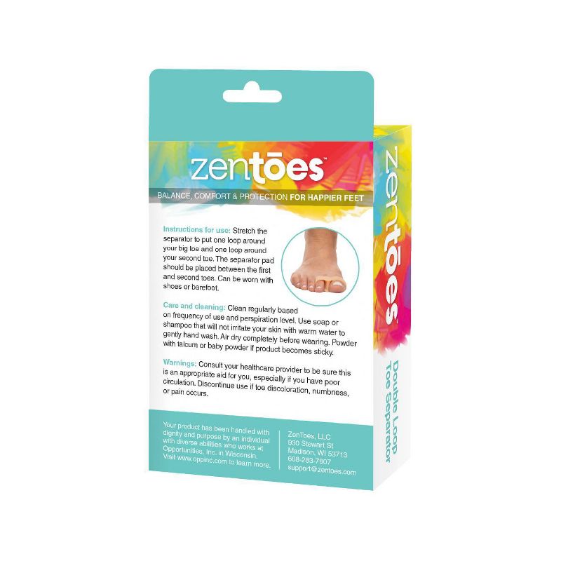ZenToes Double Loop Toe Separator - Beige - 2pk