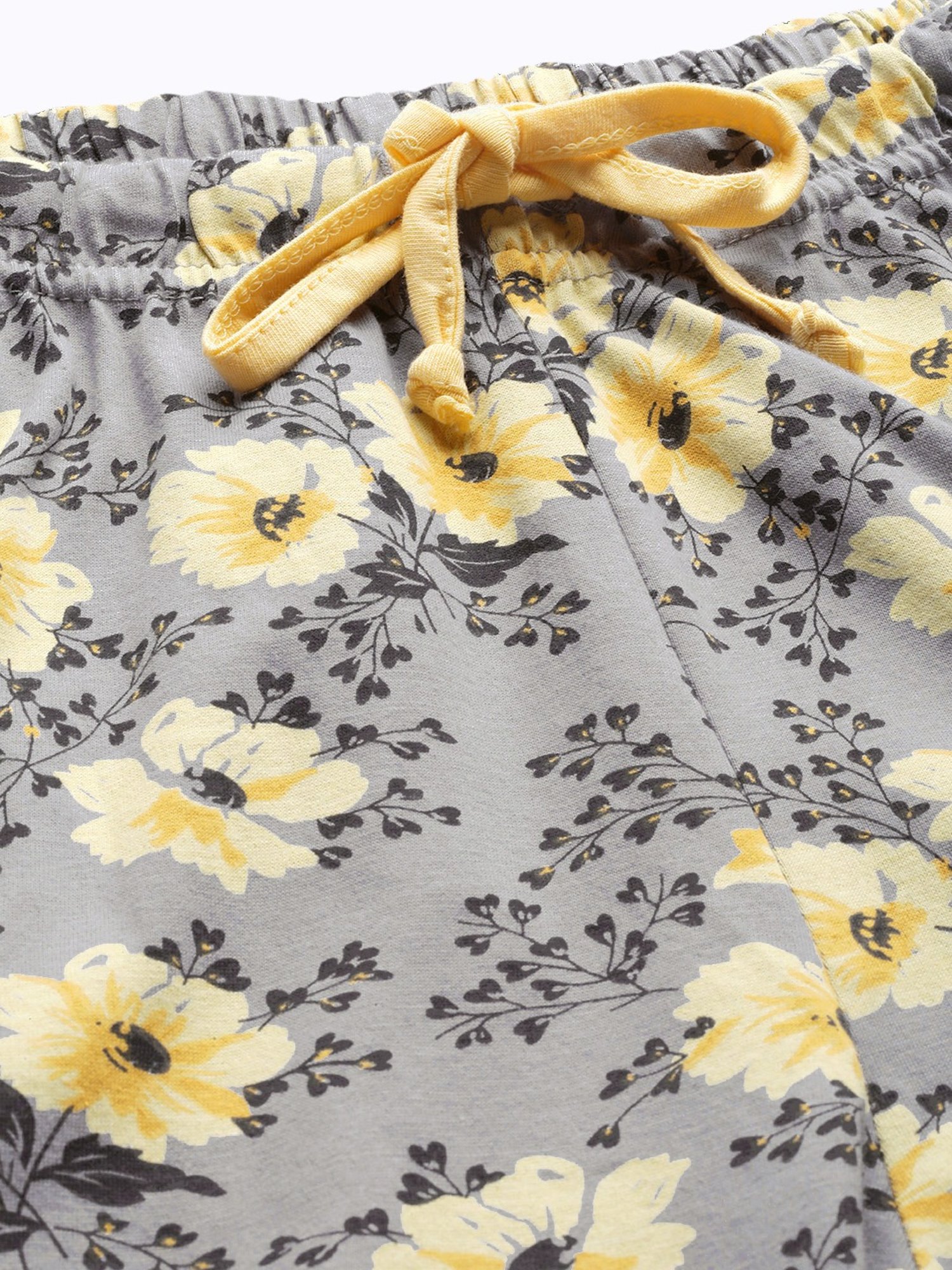 Kanvin Grey Floral Print Pyjamas