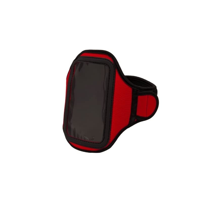 OEM VG Brand Red Armband with Sweat Resistant Lining and Unique Key Pocket for Nokia Lumia 920 Smart Phone + VanGoddy Wrist Band