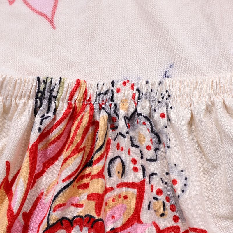 1 Pc Polyester Spandex Floral Print Fit Home Dining Chair Slipcovers Multicolored  - PiccoCasa