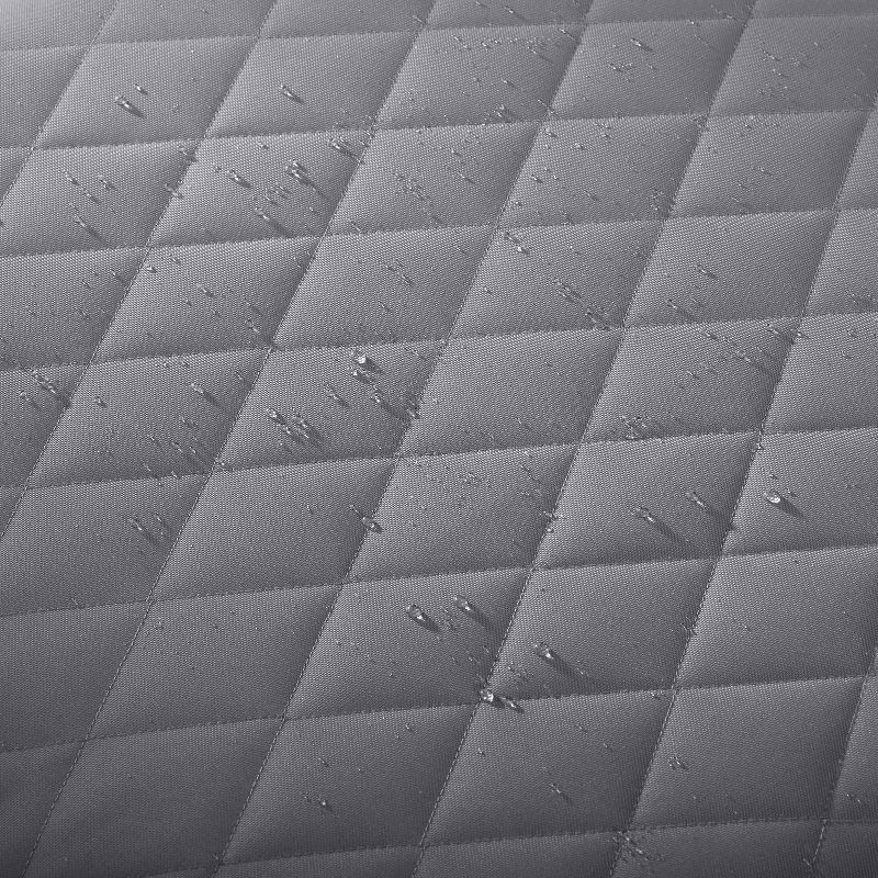 21" x 20" x 4" Montlake FadeSafe Water-Resistant Wide Back Lounge Quilted Cushion Cover Gray - Classic Accessories