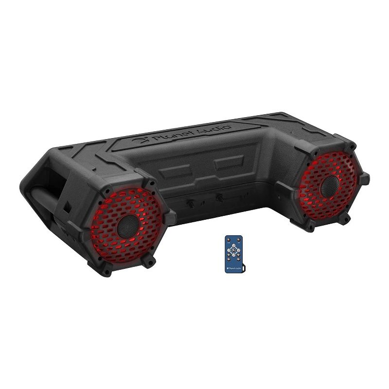 Planet Audio PATV65RGB 450 Watt Powersports Plug and Play Bluetooth Sound System with Color Changing LED Lighted 6.5 Inch Speakers