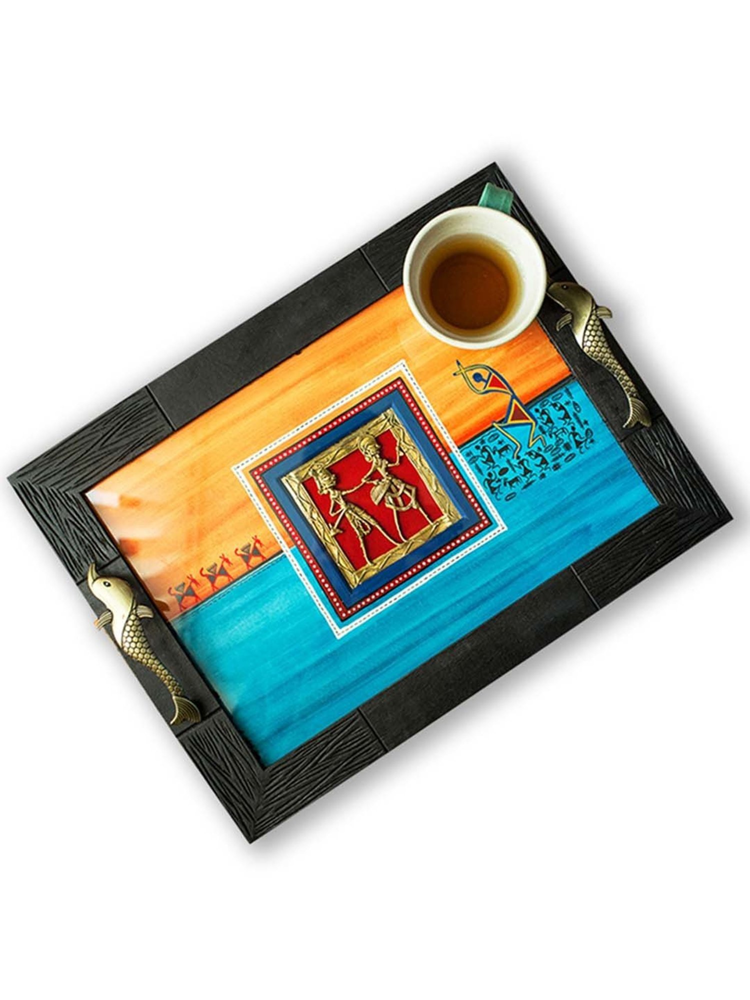 Gibson Home 18" x 24" Ceramic Gracious Rectangular Serving Platter