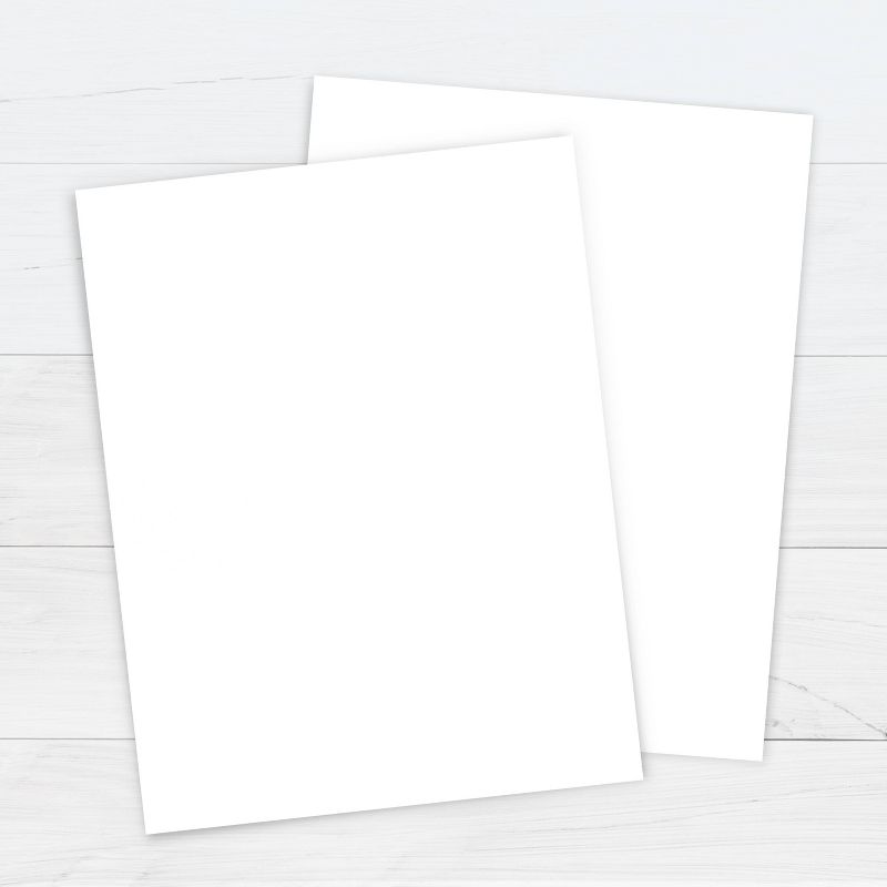 5pk 100 Sheets/Pack 67lb Cardstock 8.5"x11" White  - PrintWorks
