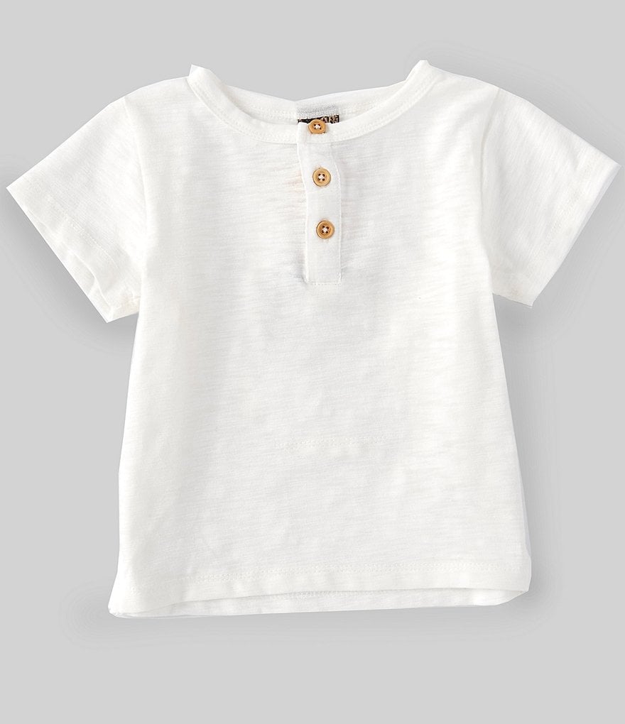 First Wave Baby Boys 12-24 Months Short Sleeve Henley Shirt