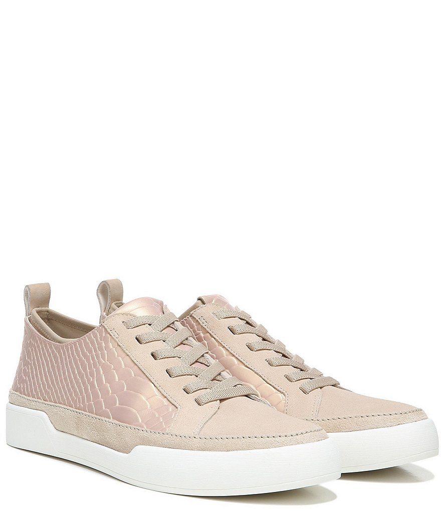 27 EDIT Naturalizer Valarie Snake Print Leather Lace-Up Sneakers